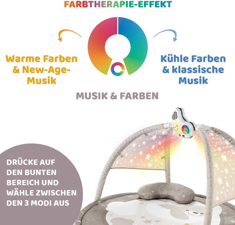 Chicco Enjoy Colours 3in1 Spielmatte, Multifunktionsspielbogen für Neugeborene mit Baby Aktivitätend