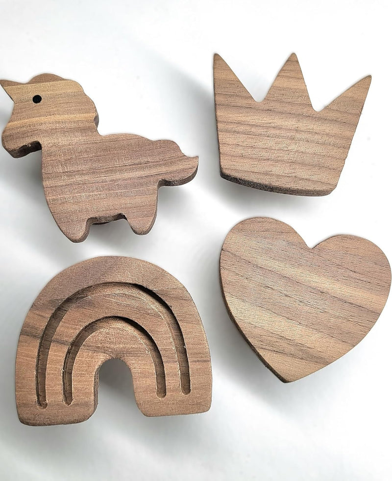 PLT Wandhaken für Kinder aus Holz, Kinder, Kinderzimmer, Regenbogen, Krone, Herz, Einhorn, Deko, Wal