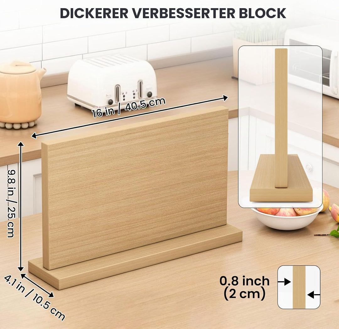 THMINS GrossEr Magnetischer Messerhalter, Doppelseitiger Magnetischer Messerblock, Universelles Mult