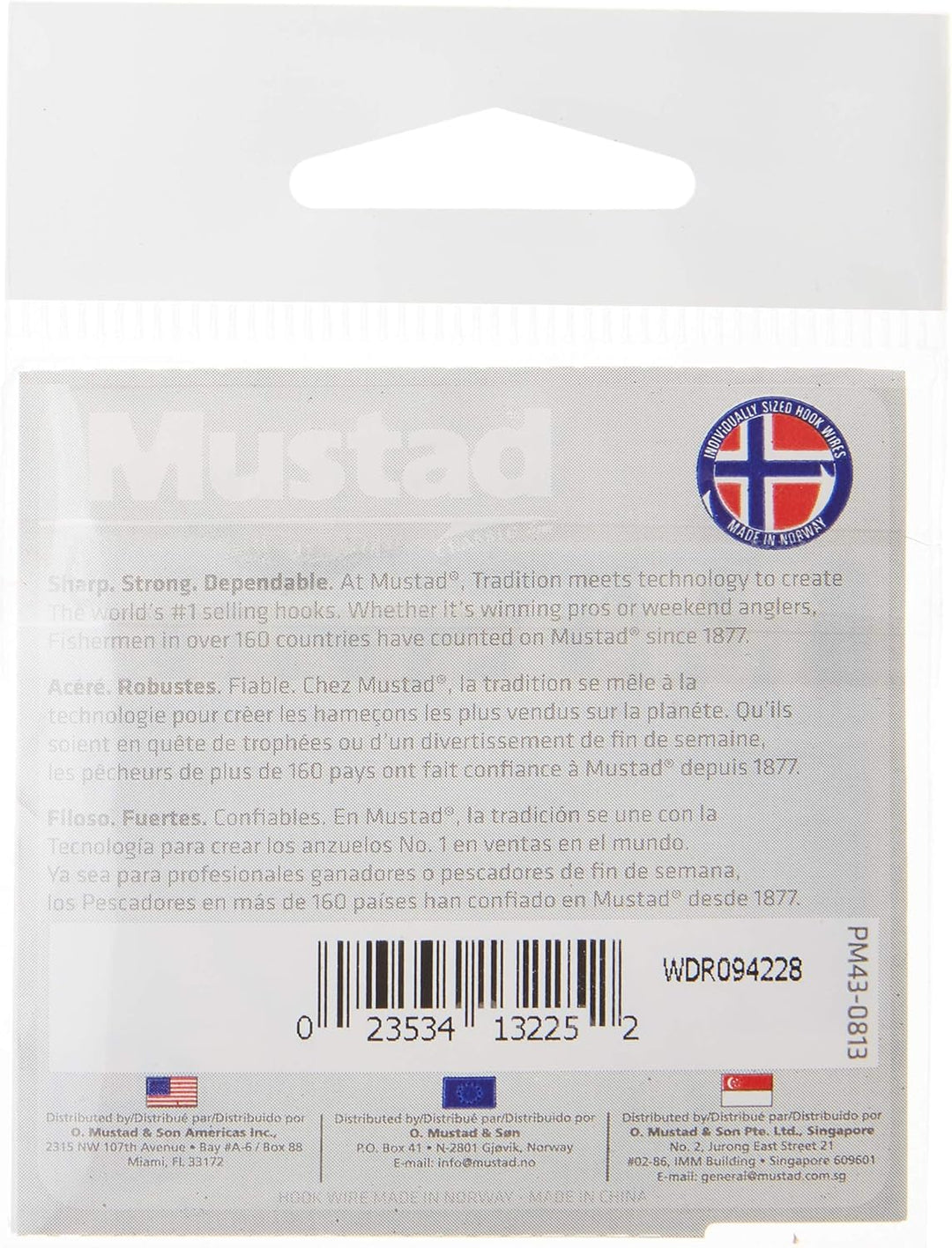 Mustad Klassische spezielle Form hohl umgekehrt Spitze Schnabelhaken mit speziellem langem Schaft (1