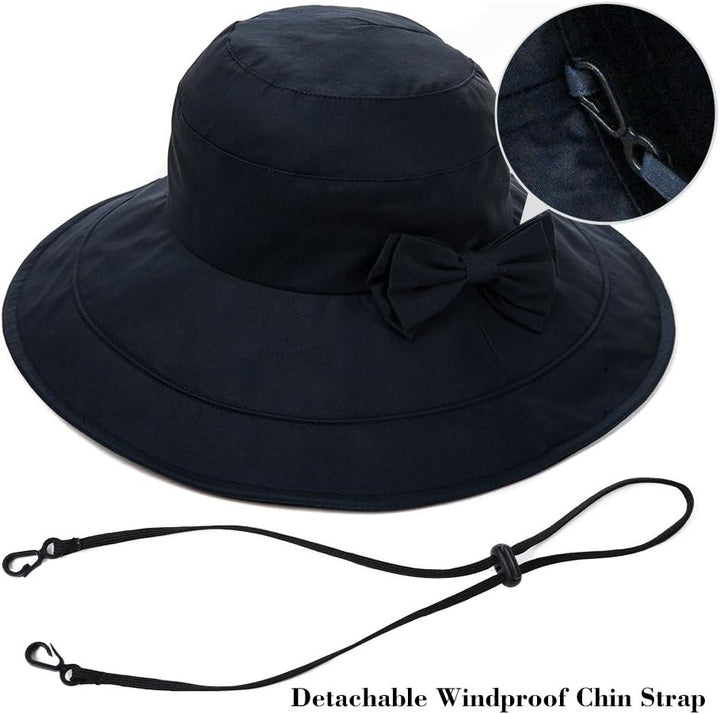 Comhats Sonnenhüte für Frauen mit breiter Krempe, UPF 50 UV-Sonnenschutz, faltbar, Sommer-Strandhut,