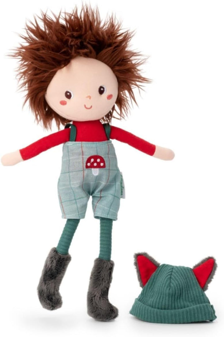 Lilliputiens - Louis Kuschelpuppe aus weichem Stoff mit abnehmbarem Mützchen, dekorativer Geschenkbo
