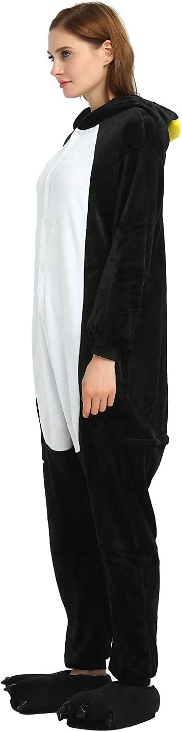 Tierkostüme Tier-Einteiler für Erwachsene, Halloween, Cosplay, Kostüm, mit Kapuze, Loungewear S Ping