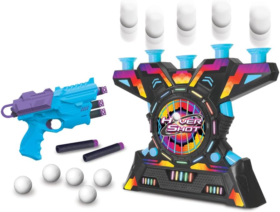Ambassador Merchant Hover Shot Spiel – Schwebende Ziele, Soft-Darts, Schaumstoffbälle, Zielschiesssp
