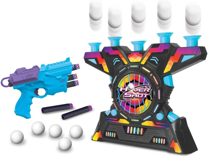 Ambassador Merchant Hover Shot Spiel – Schwebende Ziele, Soft-Darts, Schaumstoffbälle, Zielschiesssp
