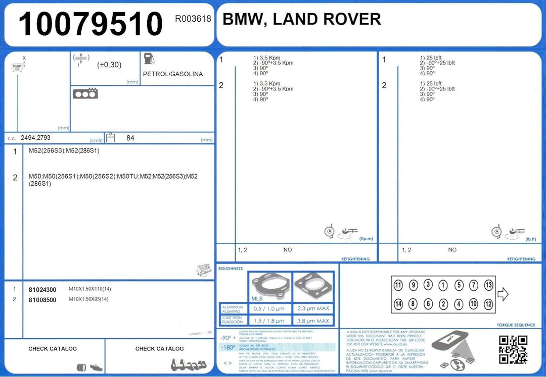 Ajusa 10079510 Dichtung, Zylinderkopf