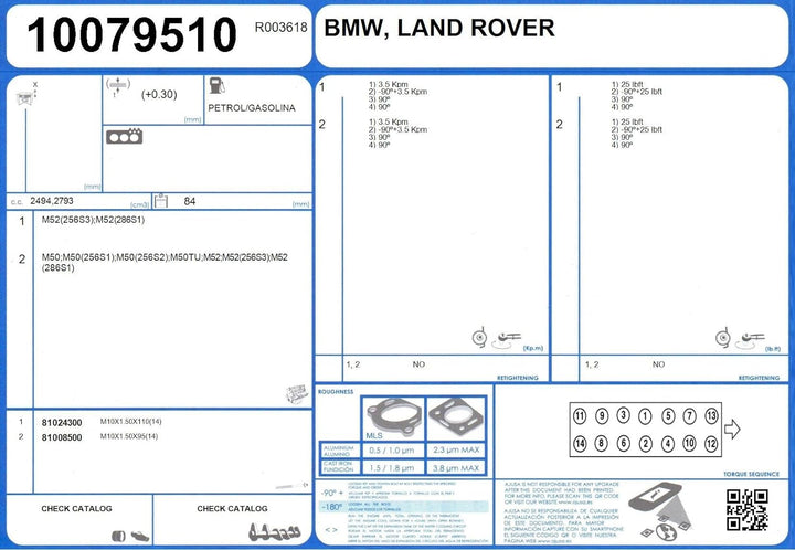 Ajusa 10079510 Dichtung, Zylinderkopf