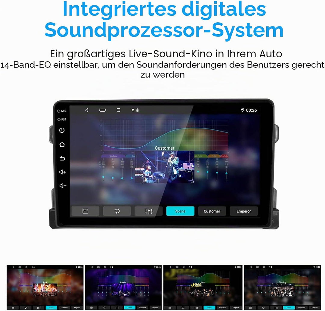 LEXXSON Android 10.1 Autoradio für Suzuki Grand Vitara 2006-2013 | 9-Zoll-AM-FM-RDS-Radio mit GPS-Na