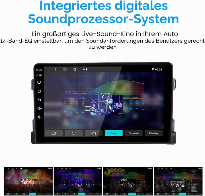 LEXXSON Android 10.1 Autoradio für Suzuki Grand Vitara 2006-2013 | 9-Zoll-AM-FM-RDS-Radio mit GPS-Na