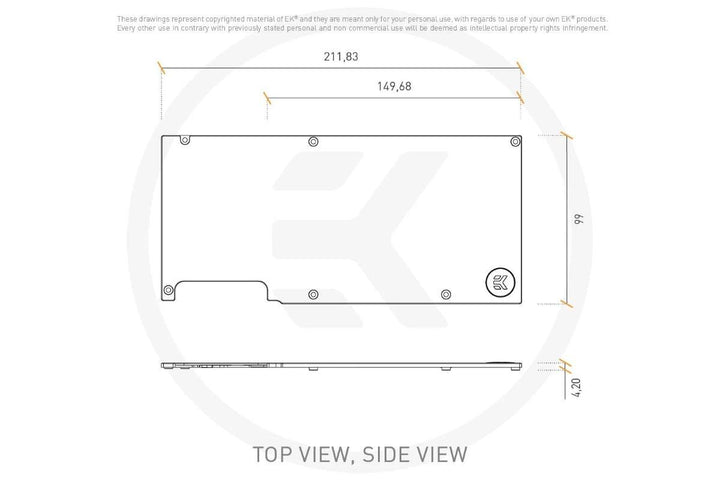 EK Water Blocks Compatible EK-Classic GPU Backplate RTX 3080/3090 - schwarz