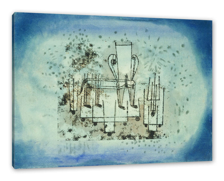 Generisch Paul Klee - Das Stuhl-Tier als Leinwandbild / Grösse: 100x70 cm / Wandbild / Kunstdruck /