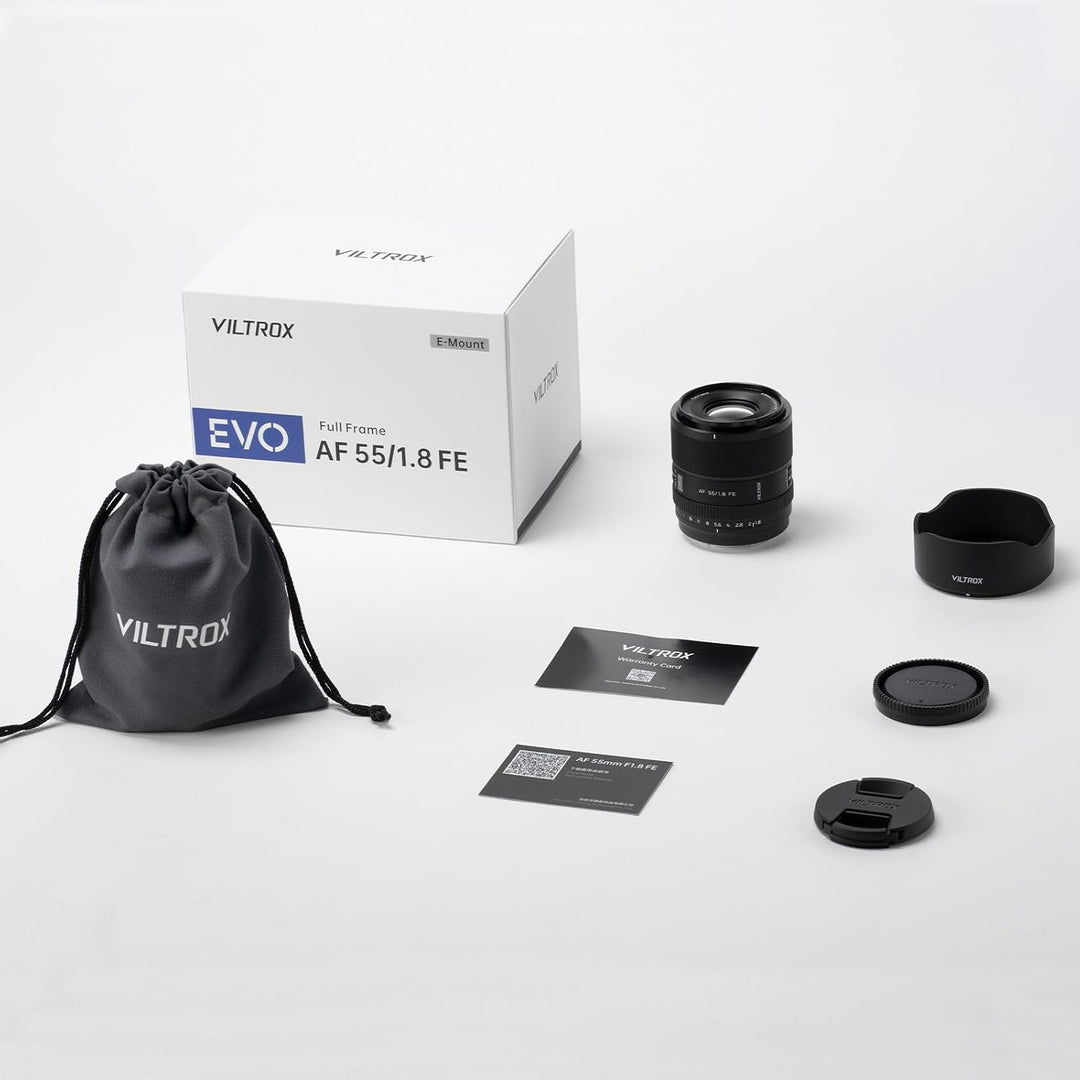 VILTROX AF 55mm F1.8 EVO FE Vollformat Objektiv für Sony E Mount, APO-Design für Naturgetreue Farben