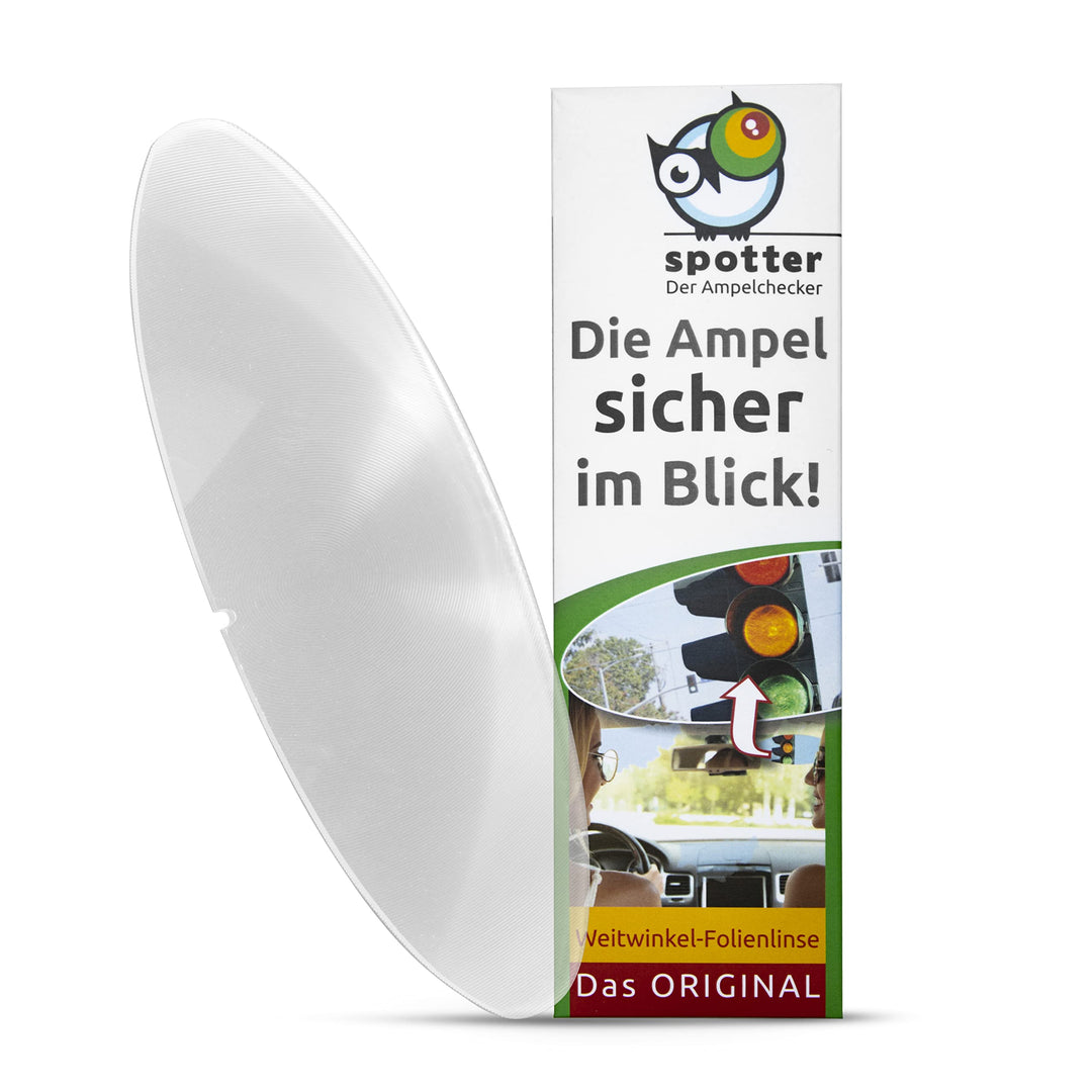 Spotter Ampelchecker - 5er Set – Fresnel-Linse für die Autoscheibe – selbsthaftende Weitwinkellinse