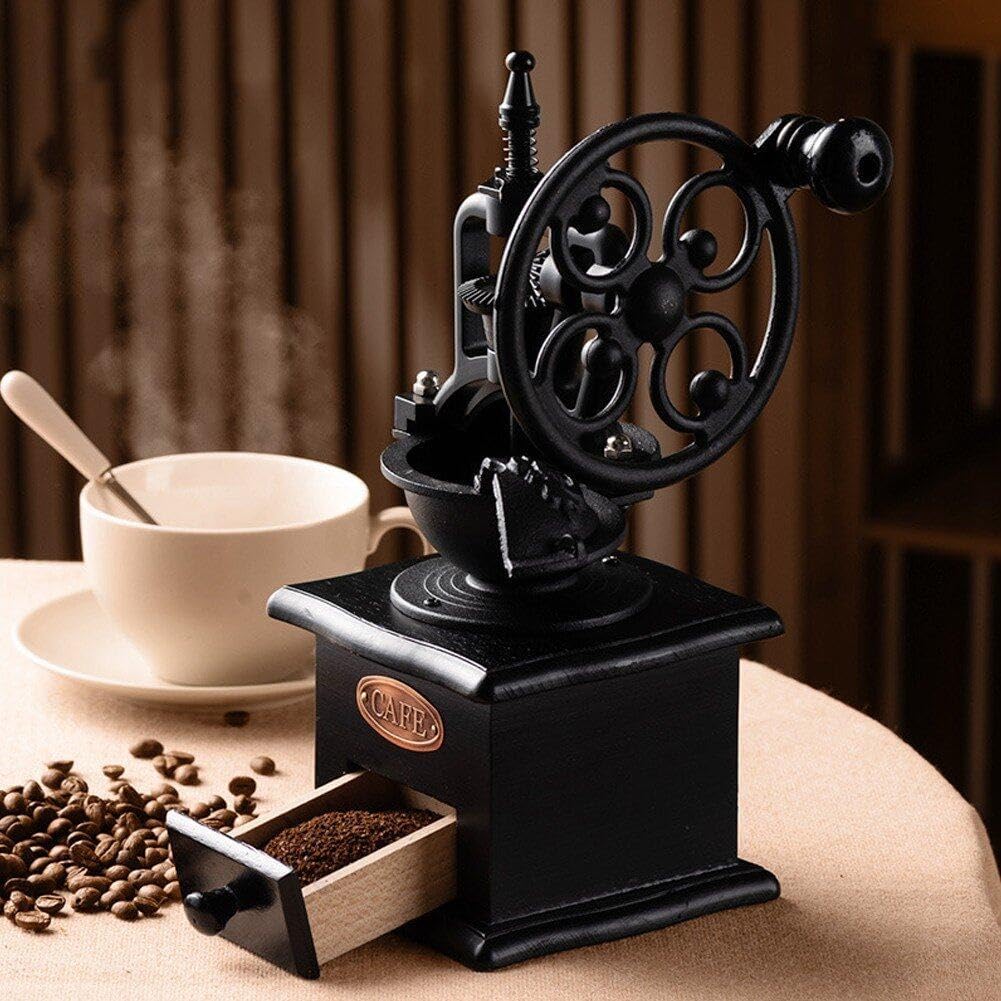 Manuelles Kaffeemühle Retro Ferrris Rad Kaffeebohnenschleife Tragbare Kaffeebohnen -handschleifmasch