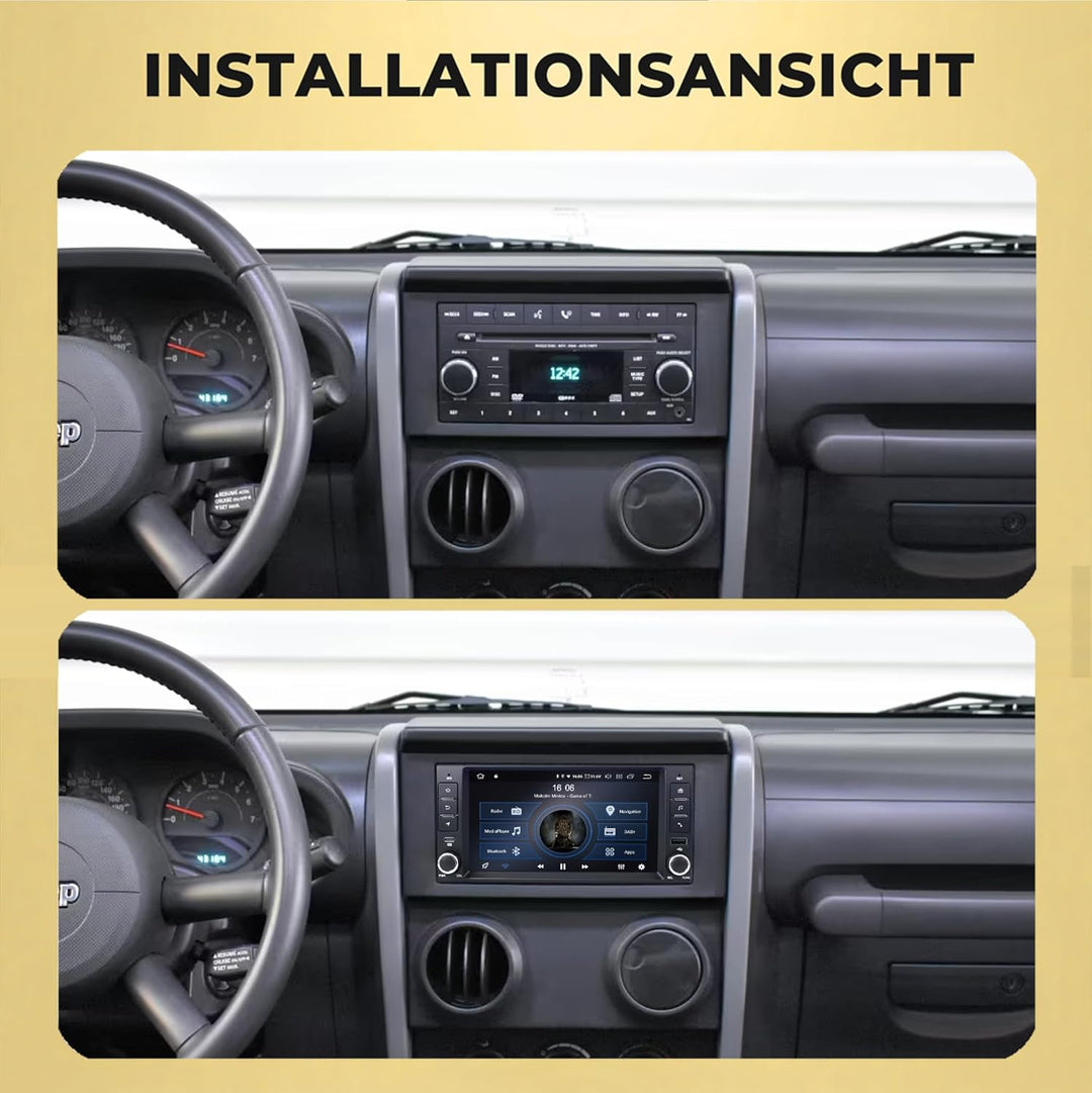M.I.C. AJ7-L2 Android 14 Autoradio mit Navigation: MediaTek MT6765V, 4GB+64GB, 7 Zoll QLED Display,