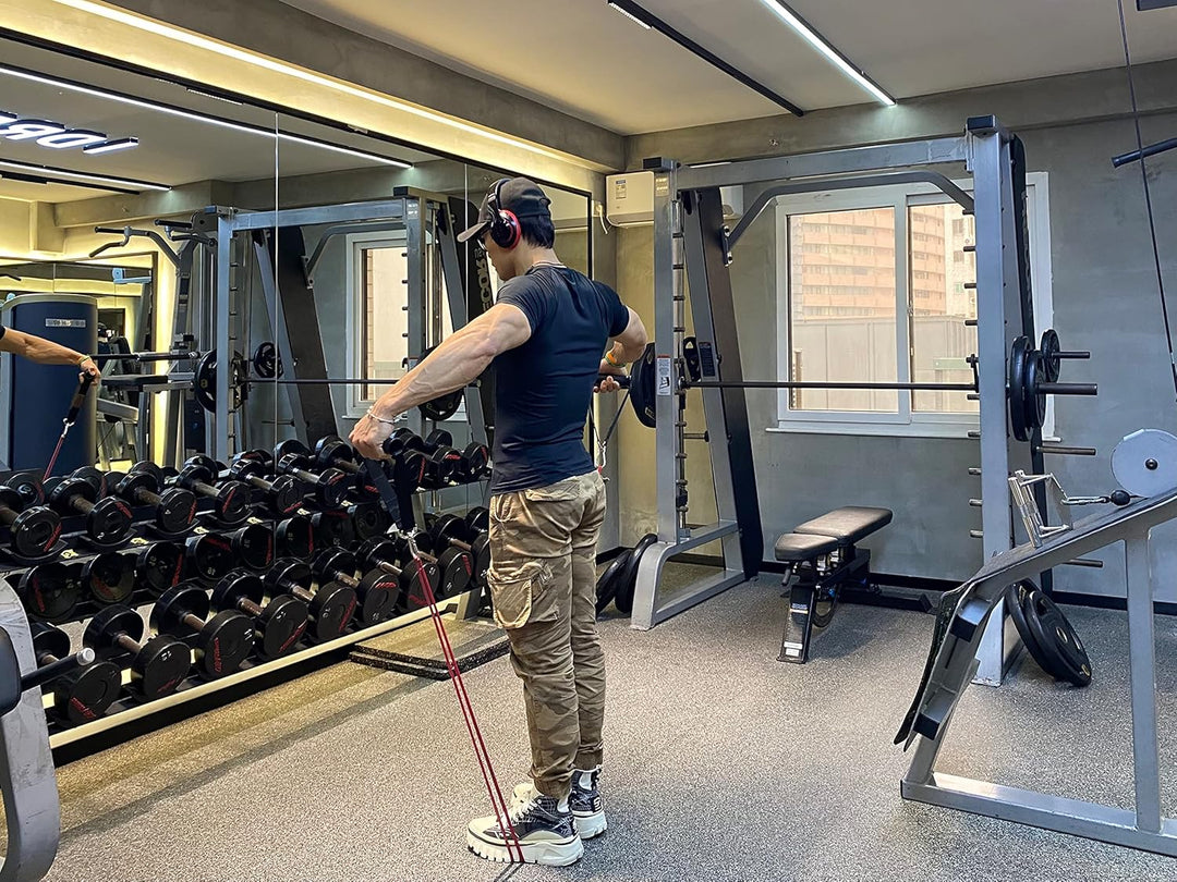 Heavy Exercise Handles Gym Cable Machine Attachments Durable Double D Rings Handles Resistance Bands