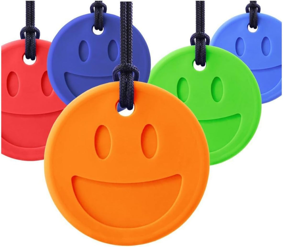 ARK Smiley Kauhalskette – Kauanhänger aus Silikon – 3 Stärkegrade – BPA-frei – Sicherheitsverschluss