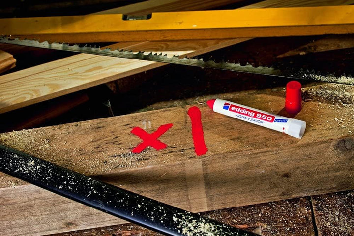 edding 950 Industrie Pastenmarker - gelb - 10 Stifte - Rundspitze 10 mm - Marker zum Beschriften von