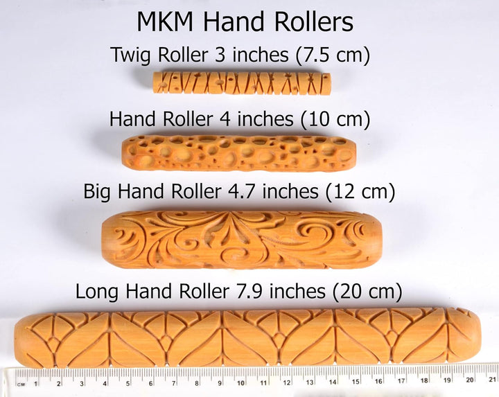 MKM Pottery Tools Grosse Handrollen aus Holz für Ton (BHR-147 Sonnenhut), BHR-147 Sonnenhut