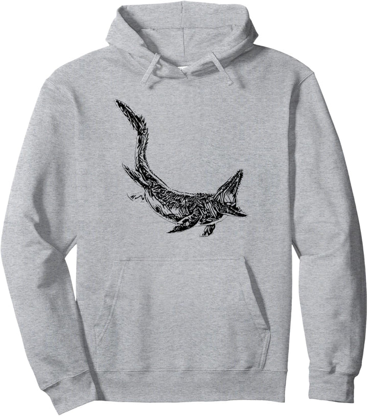 Mosasaurus Dinosaurier Saurier Urzeit Zähne Dino Pullover Hoodie