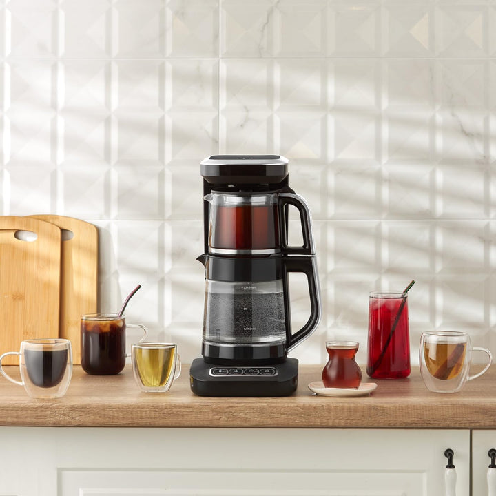 Karaca Caysever Robotea Pro 4 in 1 sprechende automatische Glas-Tee- und Filterkaffee Brühmaschine 2
