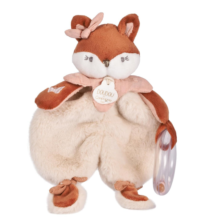 Doudou et Compagnie Kuscheltier Rassel Mina Fuchs – 18 cm – Plüschtier Baby mit integrierter Glöckch