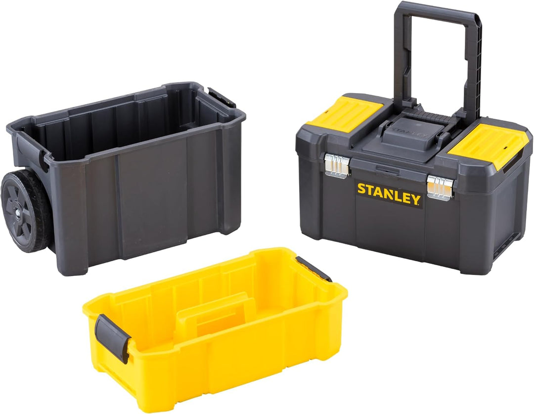 Stanley STST1-80151 Essential Rollende Werkstatt, Belastbarkeit bis zu 20 kg, Metallverschlüsse, Org