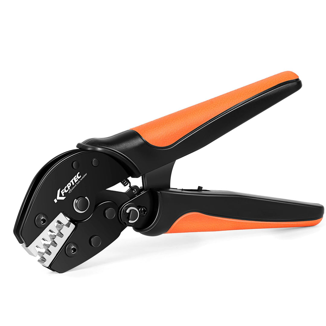 KF CPTEC Crimpzange für nicht isolierte Kabelschuhe,unisolierte Open Barrel Flachstecker, 0,25–1,5 m
