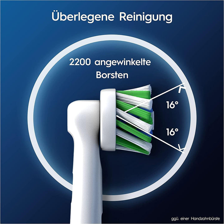 Oral-B Pro CrossAction Aufsteckbürsten für elektrische Zahnbürste, 12 Stück, überlegene Zahnreinigun