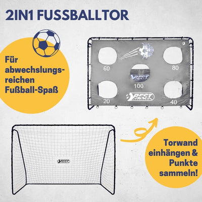 Best Sporting Fussballtor mit Torwand I Fussballtor Kinder mit verschiedenen Farbmotiven I Fussball