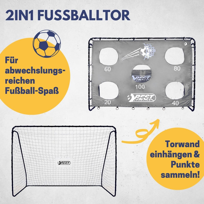 Best Sporting Fussballtor mit Torwand I Fussballtor Kinder mit verschiedenen Farbmotiven I Fussball