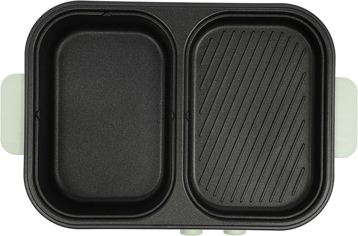 1300W Elektrischer Kochtopf, 2 in 1 Hot Pot Grill, Zweifache Temperaturregelung, Fassungsvermögen 1L