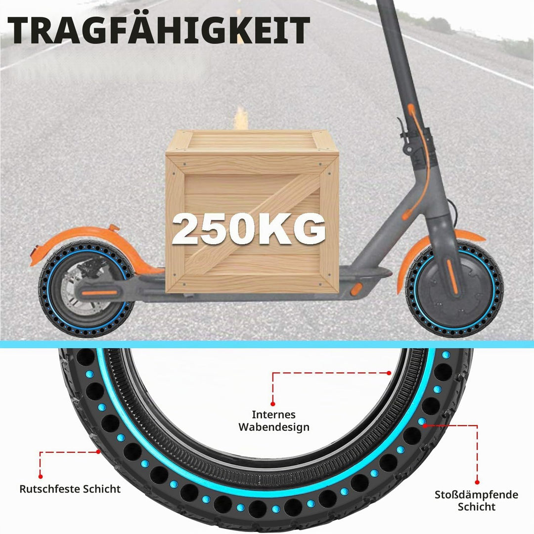 Monuary 2PCS E Scooter Reifen 8 1 2 x2 Vollgummi, 50/75-6.1 Vollgummireifen, Reifen Vollgummi 8,5 Zo