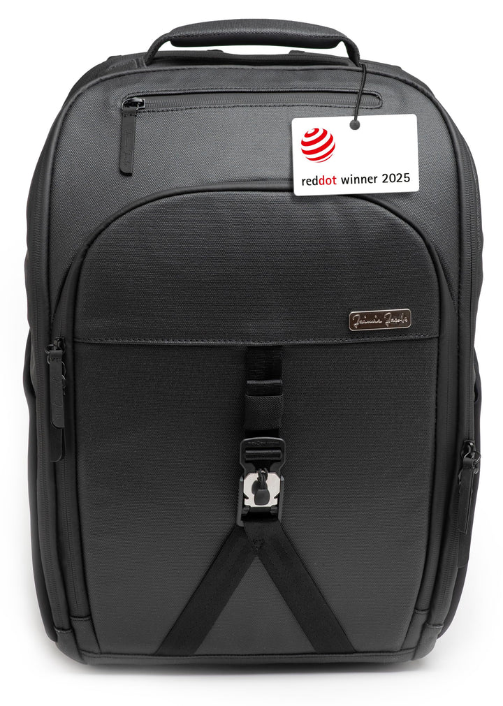 Jaimie Jacobs Smarter Daypack Business Rucksack mit Laptoptasche bis zu 16,1 Zoll Kofferfunktion erw