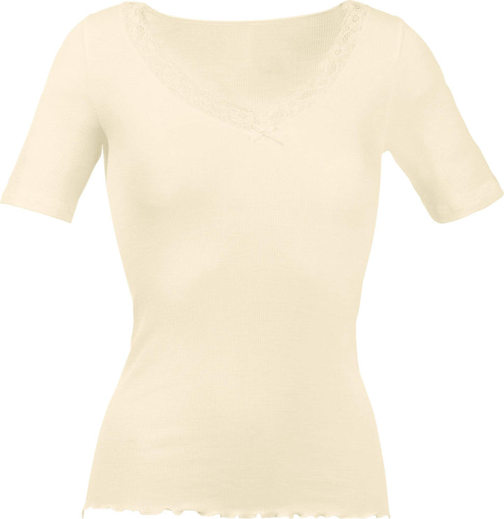 Nina von C. Wool Silk Damen Unterhemd, 1/2-Arm Shirt 36 Creme, 36 Creme