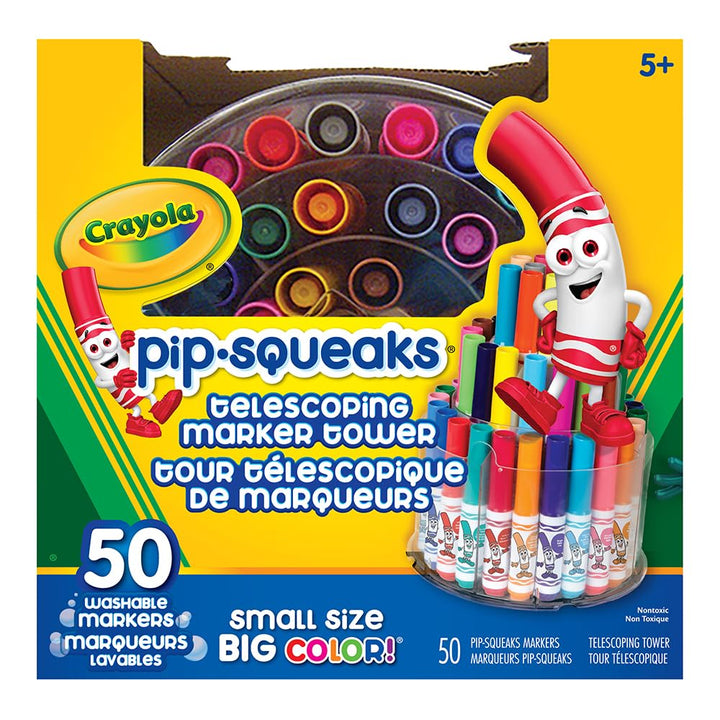 50/Pkg Crayola Pip-Squeaks Telescoping Marker Tower 58-8750