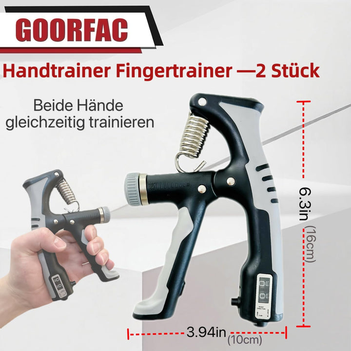 Griffkraft trainer Handtrainer Fingertrainer 2er Set，Einstellbarer Widerstand Handtrainer (10-100kg)