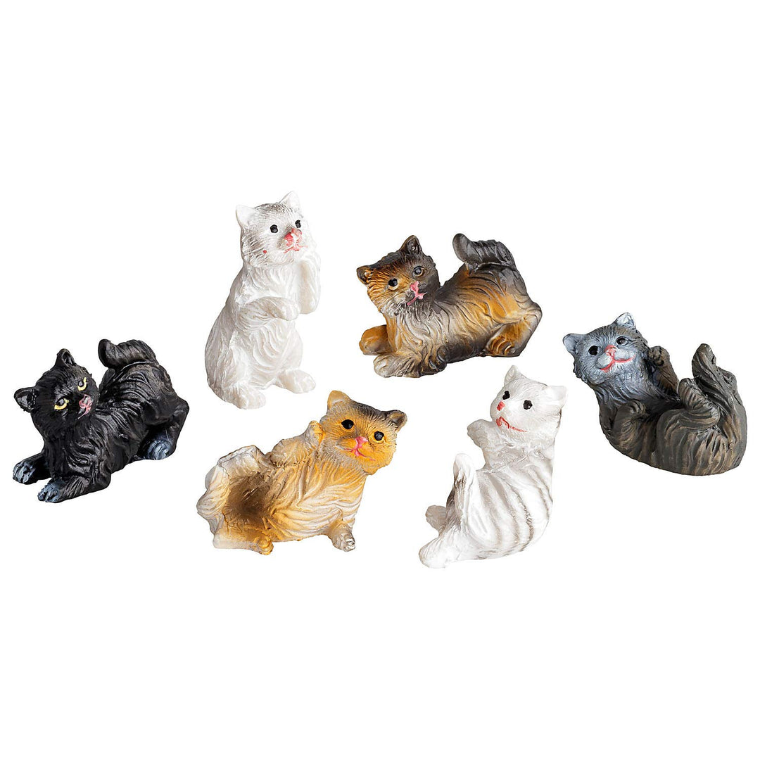MaMeMi Krippentiere Katzenset mit 6 Katzen/Kätzchen [Grösse ca 3 cm] Krippenzubehör, Krippenbedarf/Z