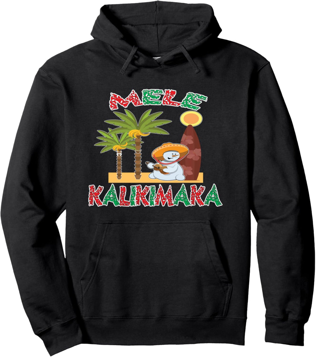 Mele Kalikimaka Hawaiian Frohe Weihnachten Schneemann Pullover Hoodie