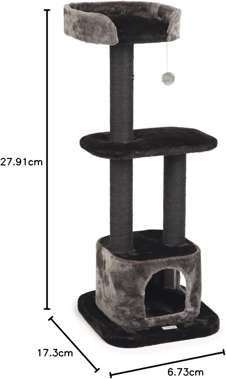 Beeztees Kratzmöbel Bondica L: 50 cm B: 50 cm H: 120 cm schwarz-grau