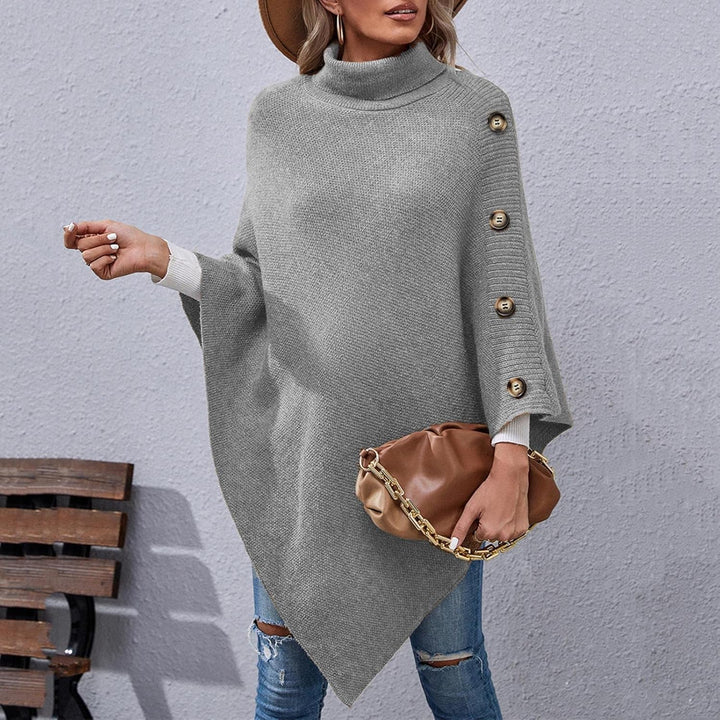 Ansenesna Warmer Poncho Damen Winter Lang Strick Ponchos & Capes Für Damen Asymmetrisch Poncho Feins