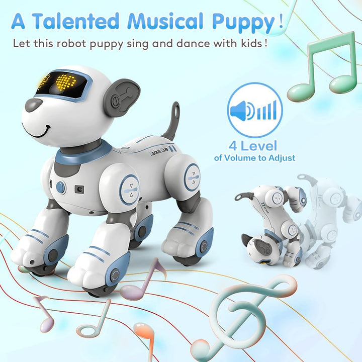 VATOS Roboter Hund Kinder Ferngesteuerter Spielzeug - Interaktiver Anfassen und Folgen Roboterhund m