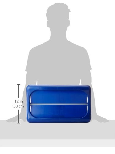 Rubbermaid Commercial Products Slim Jim Commingle Lid for Paper/Bottles/Cans - Blue blau für Slim-Ji