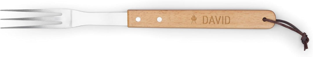 Grill gabel personalisiert mit Name Order Botschaft - Fleischgabel mit Gravur und aus Edelstahl mit