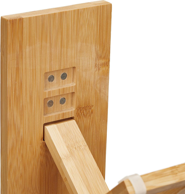Relaxdays Toilettenhocker, 2-teilig, Stuhlgang Unterstützung, WC Hocker Erwachsene, Bambus, HxBxT 23