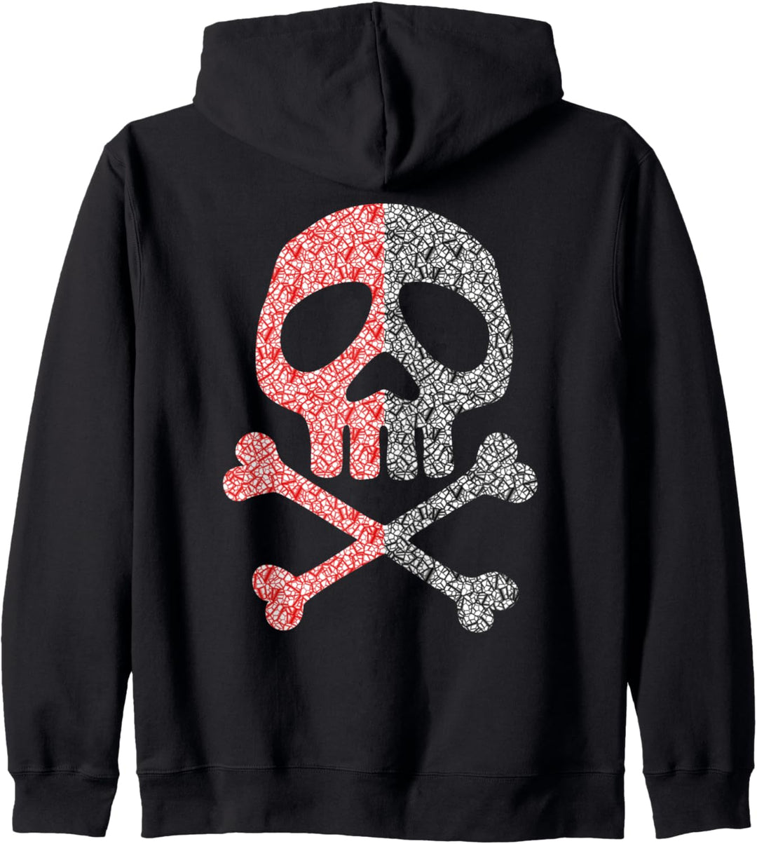 Totenschädel, Anarchie, Schwarz Rot, Pirat, Rebel, Punk Kapuzenjacke