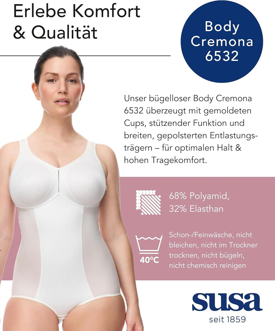 Susa Damen Cremona BH 75E Ivory, 75E Ivory