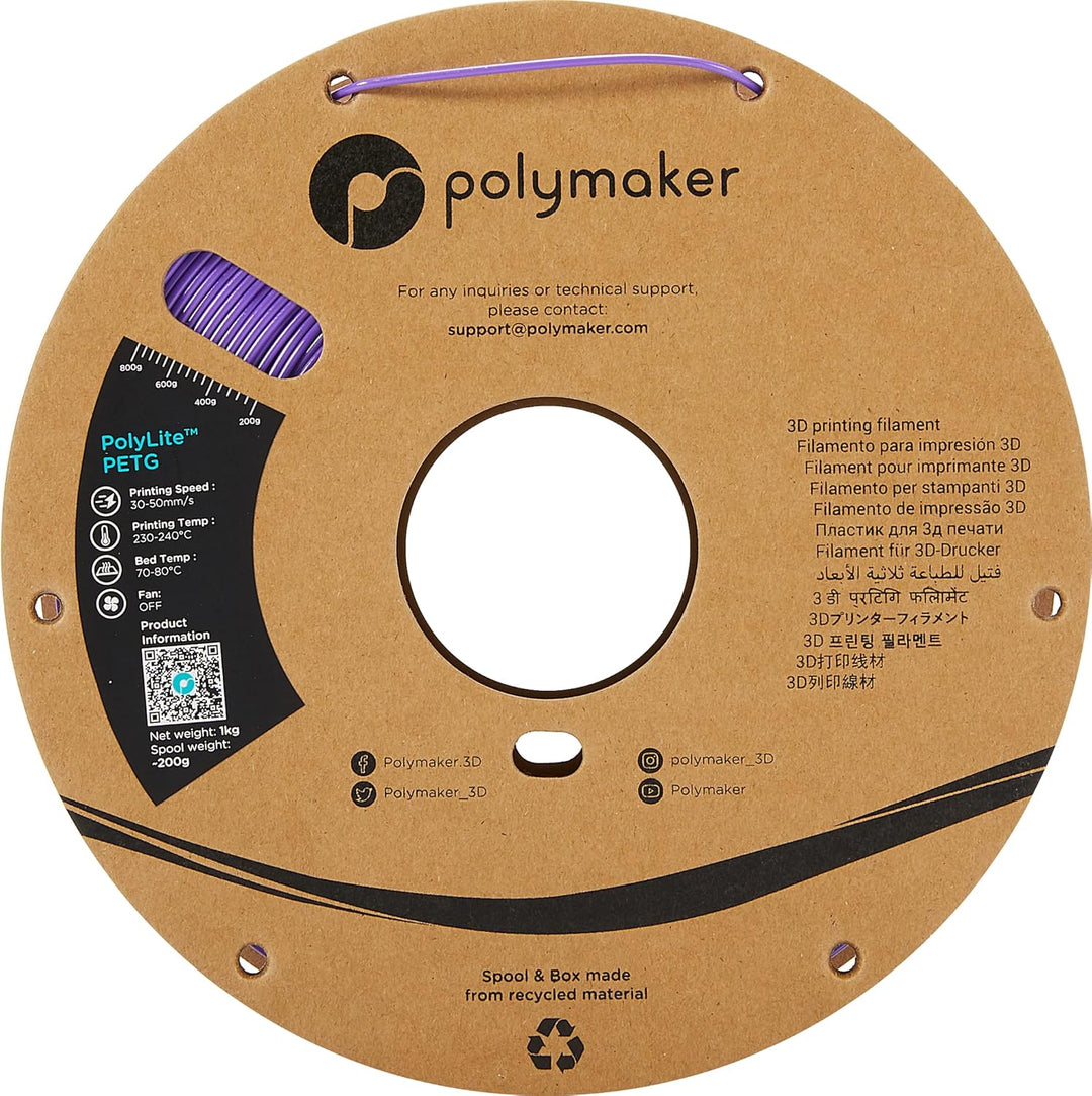 Polymaker PolyLite PETG Purple - 1,75mm - 1kg
