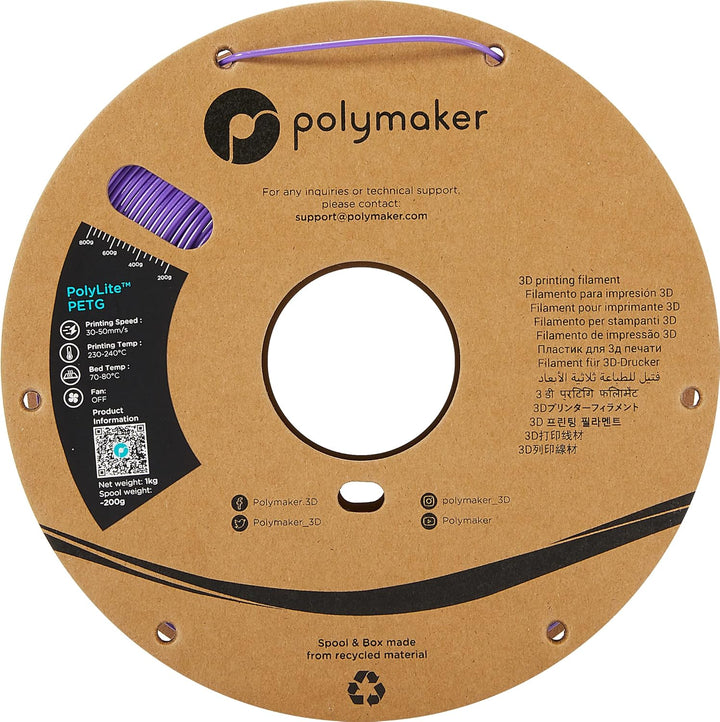 Polymaker PolyLite PETG Purple - 1,75mm - 1kg
