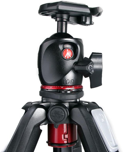 Manfrotto Stativ aus Aluminium, 3 Segmente, mit XPRO-Kugelkopf und 200PL-Platte Alu Stativ (mit 3 Se